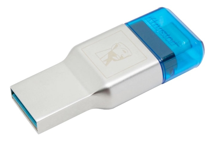 Kingston MobileLite Duo 3C microSD kortläsare, USB typ-C, silver i gruppen HEMELEKTRONIK / Lagringsmedia / Minneskortläsare hos Teknikproffset Nordic AB (38-62207)