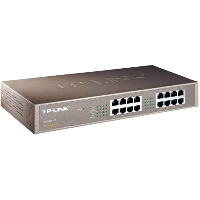 TP-LINK, nätverksswitch, 16-ports 10/100/1000Mbps, RJ45, metall, 19 i gruppen DATORER & KRINGUTRUSTNING / Nätverk / Switchar hos TP E-commerce Nordic AB (38-62543)