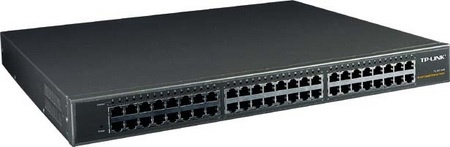 TP-LINK, nätverksswitch, 48-ports 10/100/1000Mbps, RJ45, metall, 19 i gruppen DATORER & KRINGUTRUSTNING / Nätverk / Switchar hos TP E-commerce Nordic AB (38-62544)