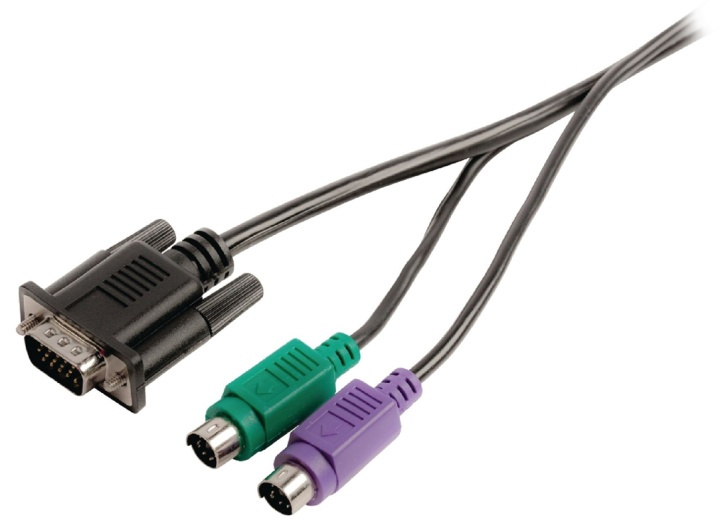 Valueline VGA-Kabel VGA, hane + 2x PS2, hane - VGA, hane + 2x PS/2, hane 2.00 m Svart i gruppen DATORER & KRINGUTRUSTNING / Datorkablar / VGA / Kablar hos TP E-commerce Nordic AB (38-63983)