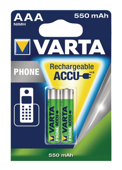 Varta Laddningsbara Ni-MH-batteri AAA | 1.2 V DC | 550 mAh | Förladdad | 2-Blisterkort i gruppen HEMELEKTRONIK / Batterier & Laddare / Laddningsbara batterier / AA hos TP E-commerce Nordic AB (38-63991)
