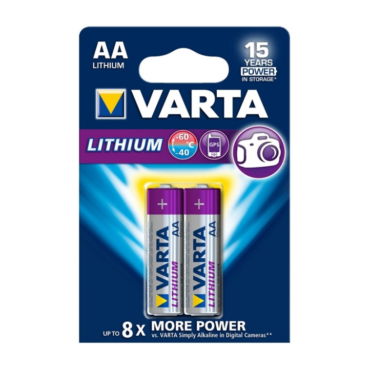 Litiumbatteri AA 2-Blister Card i gruppen HEMELEKTRONIK / Batterier & Laddare / Batterier / AA hos TP E-commerce Nordic AB (38-63995)