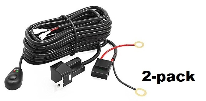 2-pack Reläkabelsats 40A med strömbrytare, för LED-ramper och extraljus i gruppen BIL / Billampor / Extraljus hos TP E-commerce Nordic AB (38-6464PKT)