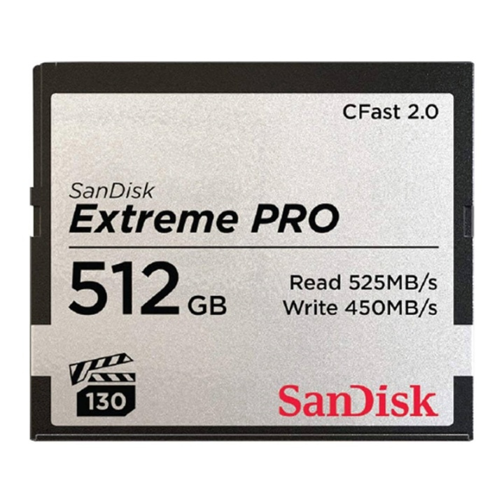 SanDisk Cfast 2.0 Extreme Pro 512GB 525MB/s VPG130 i gruppen HEMELEKTRONIK / Lagringsmedia / Minneskort / Compact Flash hos TP E-commerce Nordic AB (38-66077)