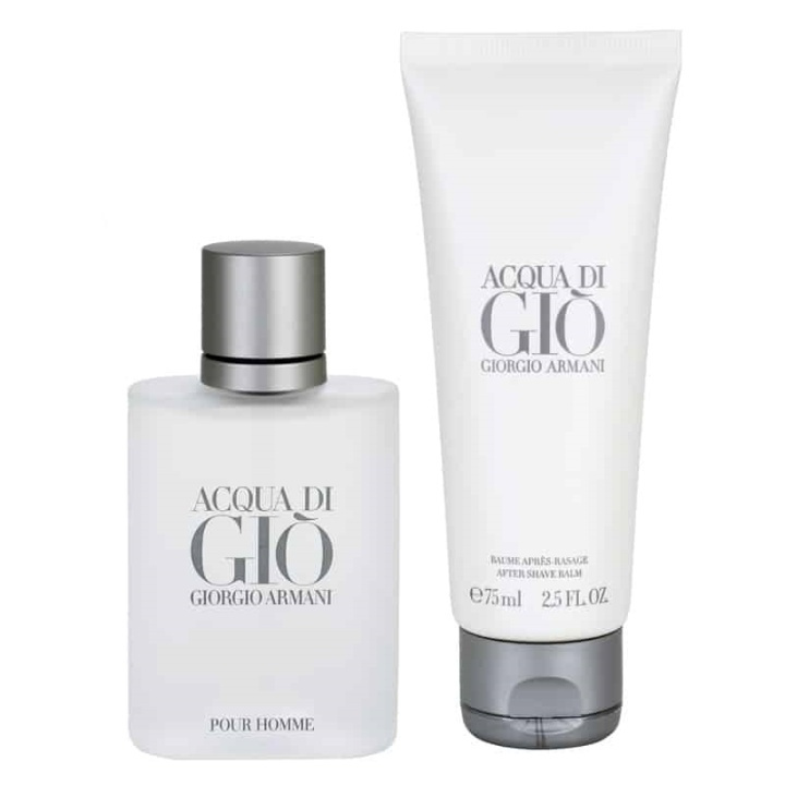 Armani Giftset Armani Acqua di Gio Pour Homme Edt 50ml + Aftershave Balm 75ml i gruppen SKÖNHET & HÄLSA / Doft & Parfym / Parfym / Parfymboxar hos TP E-commerce Nordic AB (38-67546)