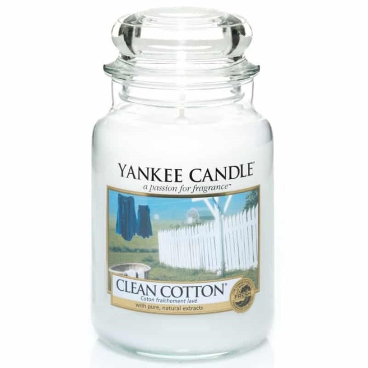 Yankee Candle Classic Large Jar Clean Cotton Candle 623g i gruppen SKÖNHET & HÄLSA / Doft & Parfym / Övrig doft / Doftljus hos TP E-commerce Nordic AB (38-67627)