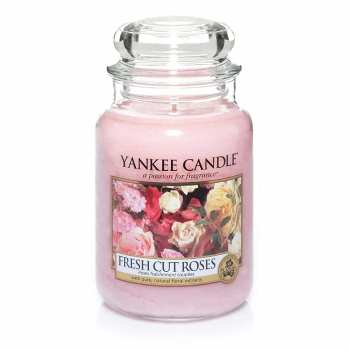 Yankee Candle Classic Large Jar Fresh Cut Roses Candle 623g i gruppen SKÖNHET & HÄLSA / Doft & Parfym / Övrig doft / Doftljus hos TP E-commerce Nordic AB (38-67634)