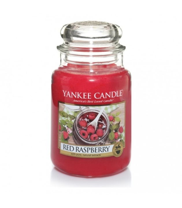 Yankee Candle Classic Large Jar Red Raspberry Candle 623g i gruppen SKÖNHET & HÄLSA / Doft & Parfym / Övrig doft / Doftljus hos TP E-commerce Nordic AB (38-67646)