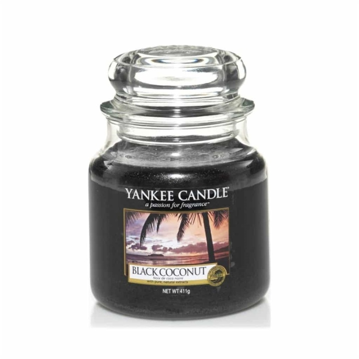 Yankee Candle Classic Medium Jar Black Coconut Candle 411g i gruppen SKÖNHET & HÄLSA / Doft & Parfym / Övrig doft / Doftljus hos TP E-commerce Nordic AB (38-67660)