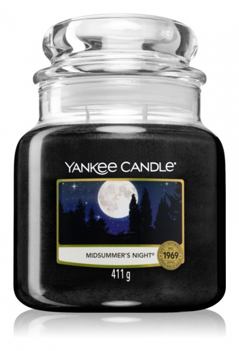 Yankee Candle Classic Medium Jar Midsummer Night Candle 411g i gruppen SKÖNHET & HÄLSA / Doft & Parfym / Övrig doft / Doftljus hos TP E-commerce Nordic AB (38-67672)