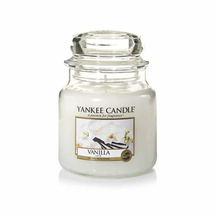 Yankee Candle Classic Medium Jar Vanilla Candle 411g i gruppen SKÖNHET & HÄLSA / Doft & Parfym / Övrig doft / Doftljus hos TP E-commerce Nordic AB (38-67683)
