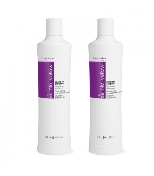 Fanola 2-pack Fanola No Yellow Shampoo 350ml i gruppen SKÖNHET & HÄLSA / Hår & Styling / Hårvårdsprodukter / Hårfärg / Silverschampo hos TP E-commerce Nordic AB (38-68160)