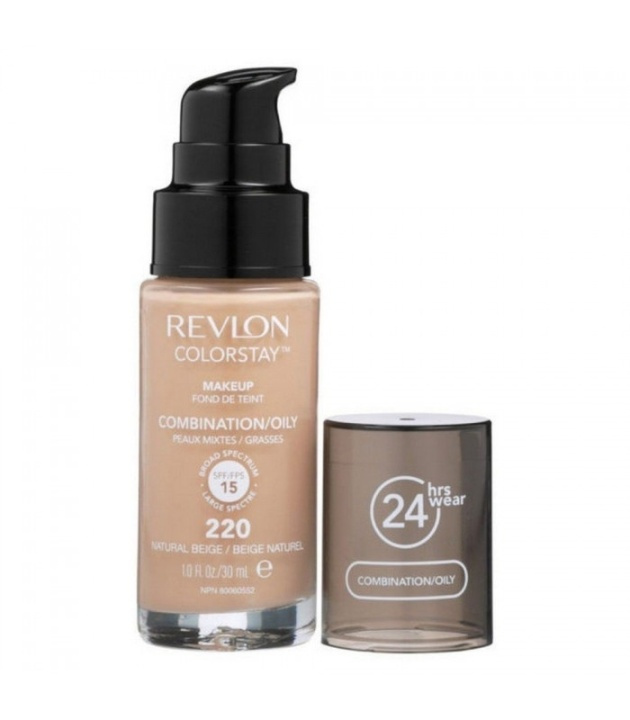 Revlon Colorstay Makeup Combination/Oily Skin - 220 Natural Beige 30ml i gruppen SKÖNHET & HÄLSA / Makeup / Basmakeup / Foundation hos TP E-commerce Nordic AB (38-69105)