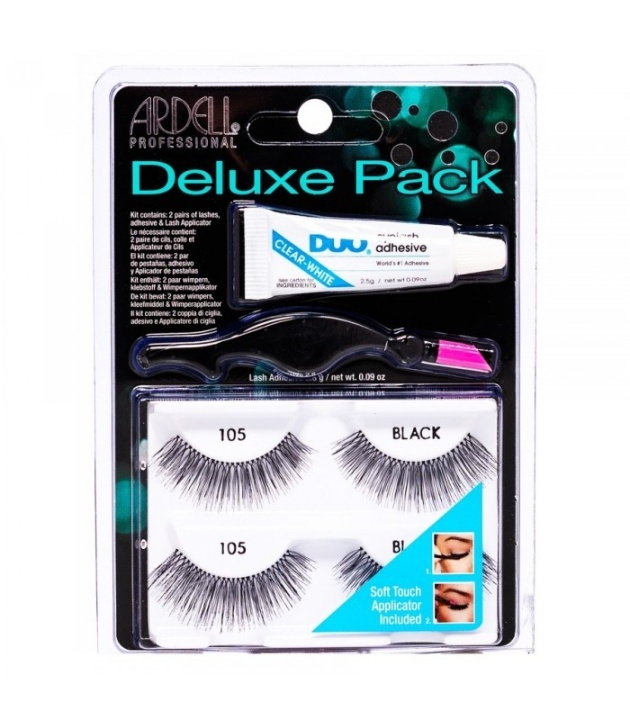 Ardell Eyelash Deluxe Pack 105 Black i gruppen SKÖNHET & HÄLSA / Makeup / Ögon & Ögonbryn / Lösögonfransar hos TP E-commerce Nordic AB (38-69686)