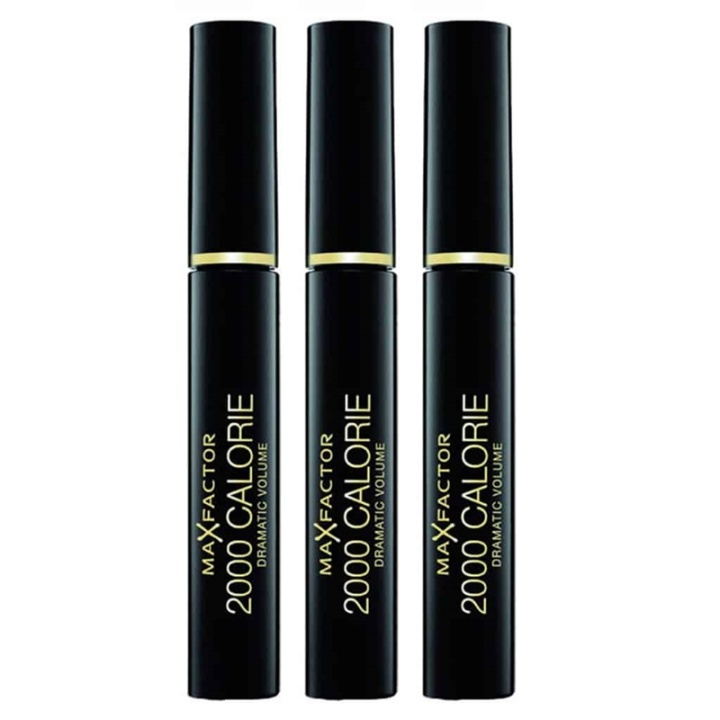 3-pack Max Factor 2000 Calorie Mascara Black 9ml i gruppen SKÖNHET & HÄLSA / Makeup / Ögon & Ögonbryn / Mascara hos TP E-commerce Nordic AB (38-69775)