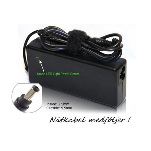 AC Adapter till HP, 19V 4.74A 90W (5.5x2.5mm) i gruppen DATORER & KRINGUTRUSTNING / Bärbara datorer & tillbehör / Datorladdare / Laddare till laptop / HP/Compaq hos TP E-commerce Nordic AB (38-7004)