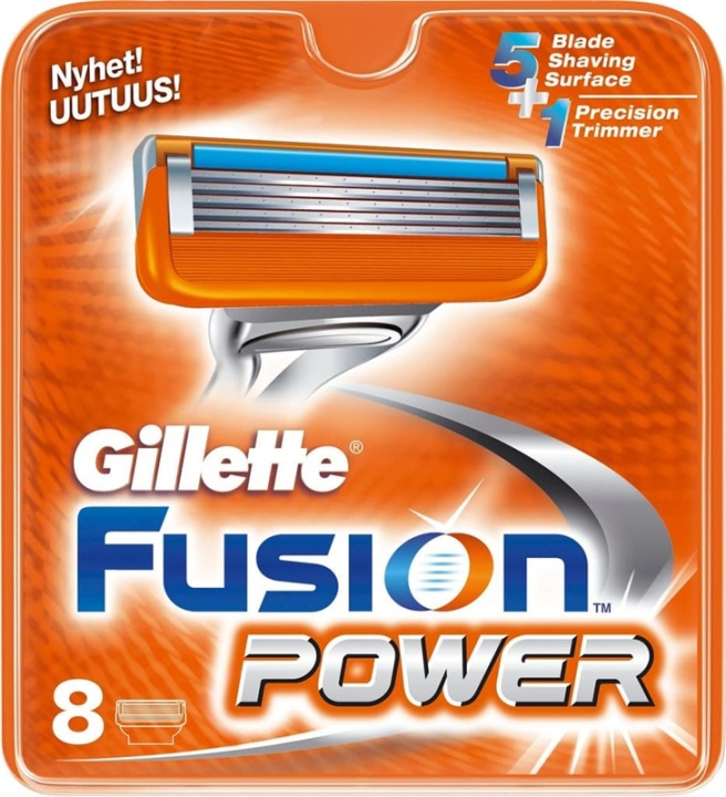Gillette Fusion Power 8-pack i gruppen SKÖNHET & HÄLSA / Hår & Styling / Rakning & Trimning / Rakhyvlar & Tillbehör hos TP E-commerce Nordic AB (38-70057)