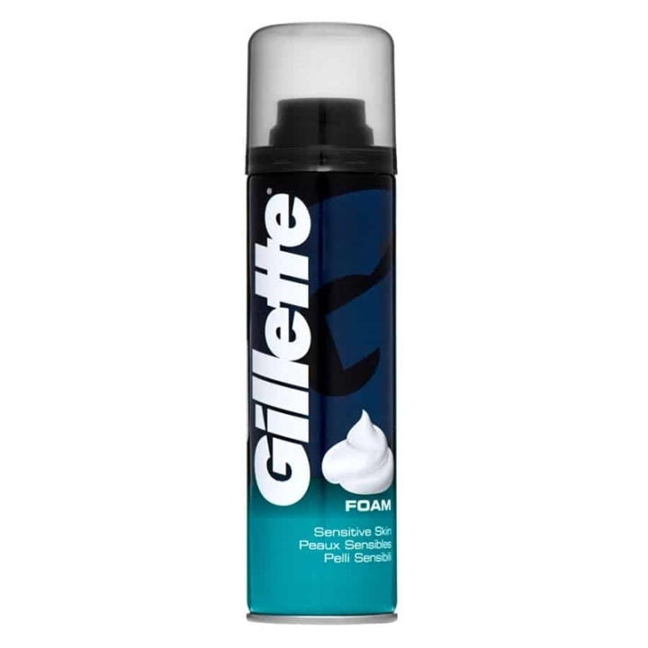 Gillette Sensitive Skin Shaving Foam 200ml i gruppen SKÖNHET & HÄLSA / Hår & Styling / Rakning & Trimning / Rakhyvlar & Tillbehör hos TP E-commerce Nordic AB (38-70063)