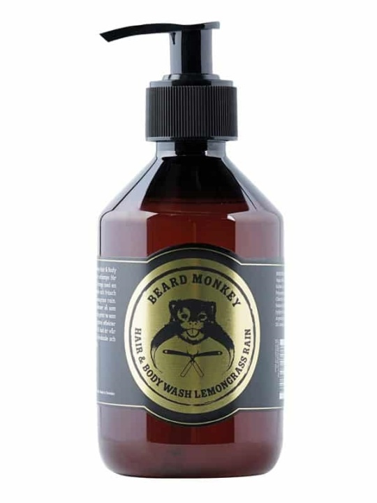 Beard Monkey Hair & Body Wash Lemongrass Rain 250ml i gruppen SKÖNHET & HÄLSA / Hudvård / Ansiktsvård / Rengöring hos TP E-commerce Nordic AB (38-70092)