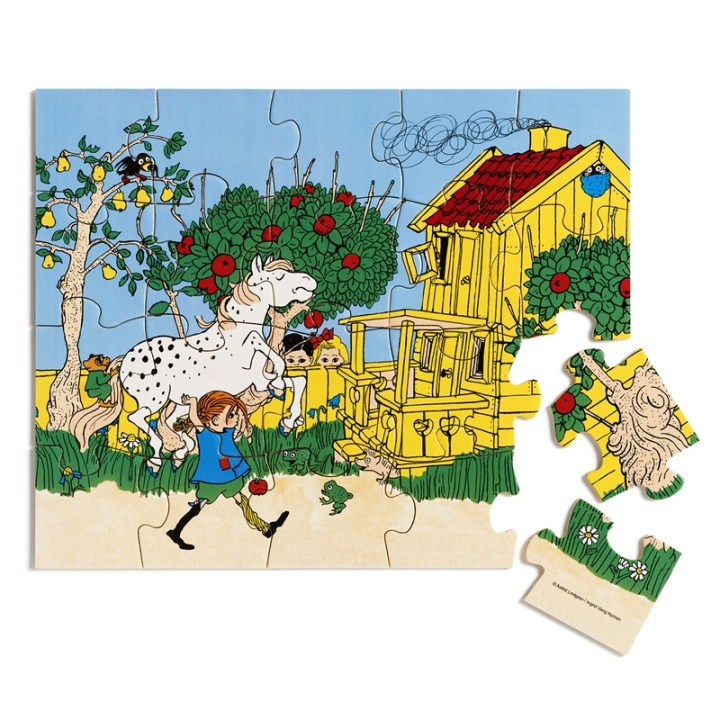 Pippi Träpussel, 20 bitar i gruppen LEKSAKER, BARN- & BABYPRODUKTER / Leksaker / Barnpussel hos TP E-commerce Nordic AB (38-70765)