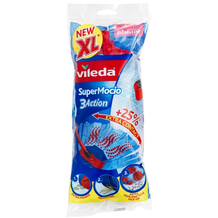 Vileda Supermocio 3Action Refill i gruppen HEM, HUSHÅLL & TRÄDGÅRD / Städprodukter / Övriga städtillbehör hos TP E-commerce Nordic AB (38-71150)