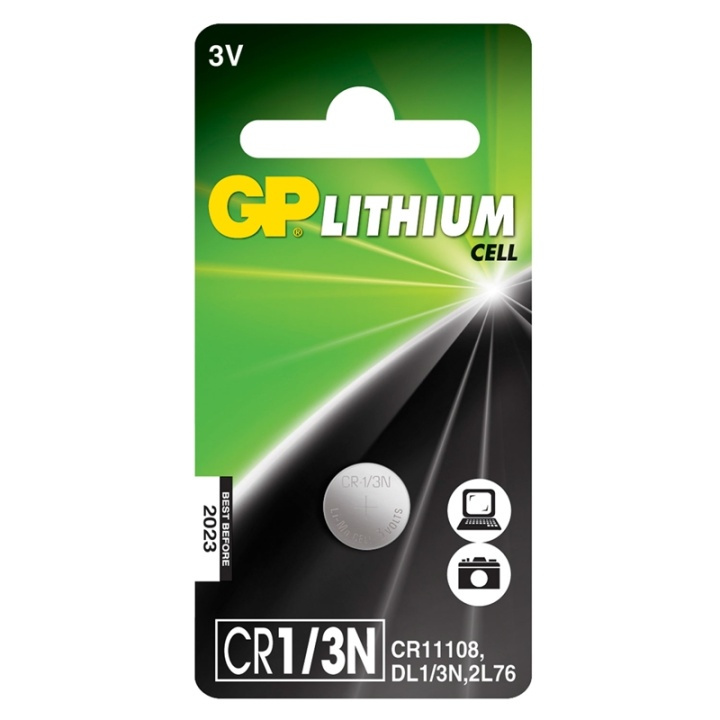 GP CR1/3N 3V Lithium 1-pack i gruppen HEMELEKTRONIK / Batterier & Laddare / Batterier / Knappcell hos TP E-commerce Nordic AB (38-71306)