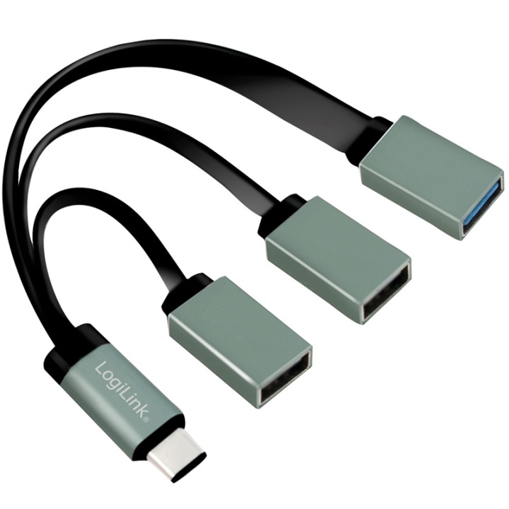 LogiLink USB-C Hub 3-port i gruppen DATORER & KRINGUTRUSTNING / Datortillbehör / USB-hubbar hos TP E-commerce Nordic AB (38-71344)