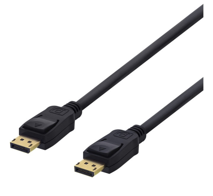 DELTACO DisplayPort-kabel, 0,5m, 4K UHD, DP 1.2, svart i gruppen DATORER & KRINGUTRUSTNING / Datorkablar / DisplayPort / Kablar hos TP E-commerce Nordic AB (38-71619)