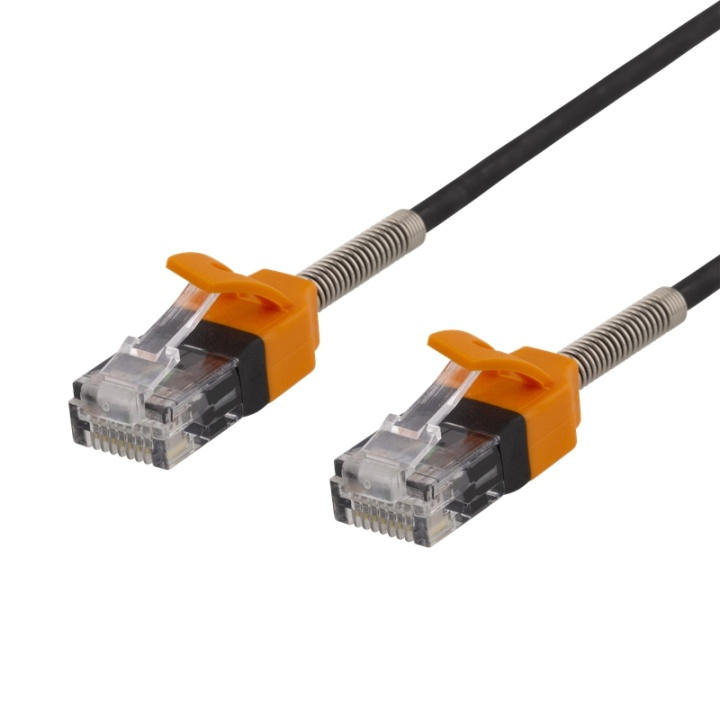 DELTACO GAMING Cat6A patchkabel, 10m, tunn kabel, svart i gruppen DATORER & KRINGUTRUSTNING / Gaming / Gaming-tillbehör hos TP E-commerce Nordic AB (38-71743)