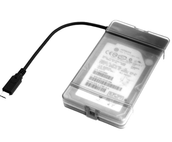deltacoimp USB-C 3.1 Gen2 HDD Adapter, up to 12.5mm, 10Gbps, black i gruppen DATORER & KRINGUTRUSTNING / Datorkomponenter / Hårddiskar / Adaptrar & Tillbehör hos TP E-commerce Nordic AB (38-71791)
