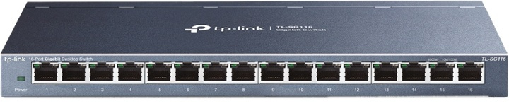 TP-LINK 16-portars skrivbordsswitch, Gigabit, plug and play, vit i gruppen DATORER & KRINGUTRUSTNING / Nätverk / Switchar hos TP E-commerce Nordic AB (38-71987)