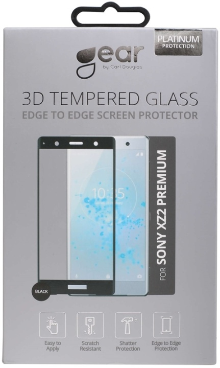Gear Härdat Glas 3D Full Cover Svart Sony XZ2 Premium i gruppen SMARTPHONE & SURFPLATTOR / Mobilskydd / Sony hos TP E-commerce Nordic AB (38-72067)
