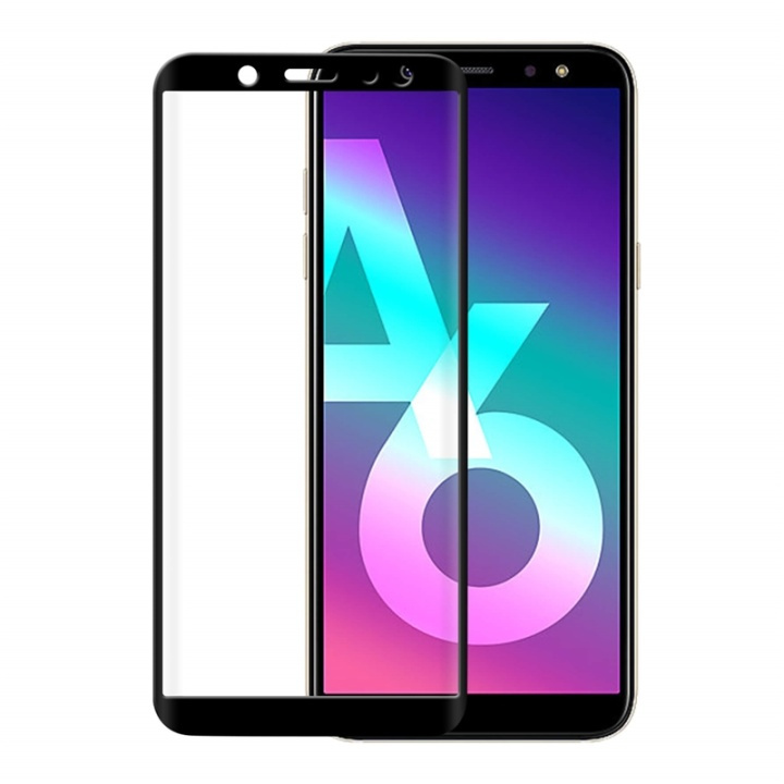 Gear Härdat Glas 3D Full Cover Svart Samsung A6+ i gruppen SMARTPHONE & SURFPLATTOR / Mobilskydd / Samsung hos TP E-commerce Nordic AB (38-72072)