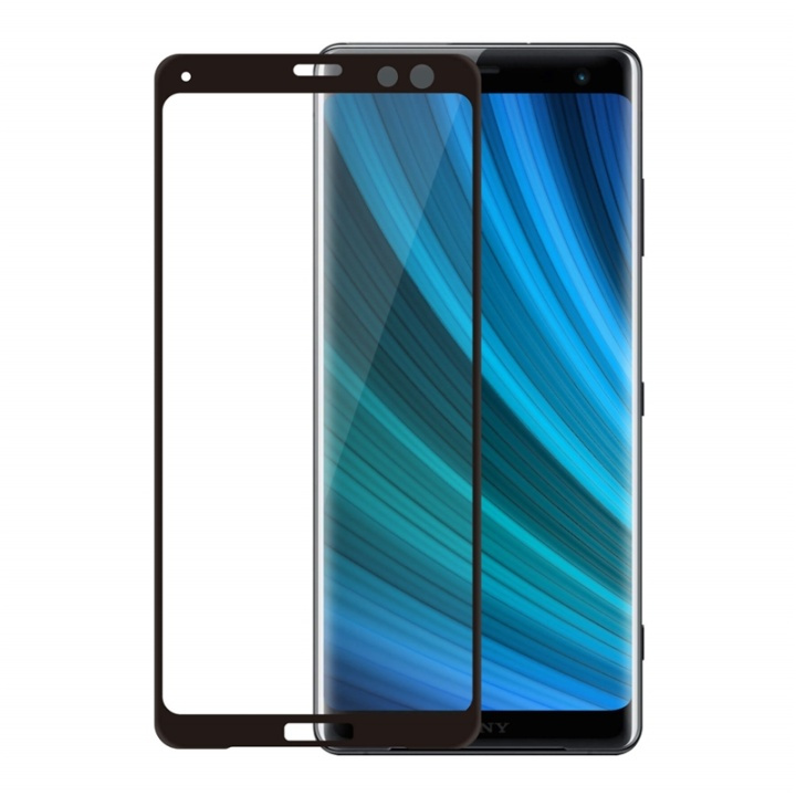 Gear Härdat Glas 3D Full Cover Svart Sony Xperia XZ3 i gruppen SMARTPHONE & SURFPLATTOR / Mobilskydd / Sony hos TP E-commerce Nordic AB (38-72079)