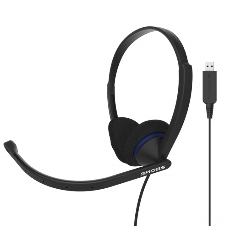 Koss Headset Cs200-Usb On-Ear Mic Svart i gruppen DATORER & KRINGUTRUSTNING / Datortillbehör / Headset hos TP E-commerce Nordic AB (38-72156)