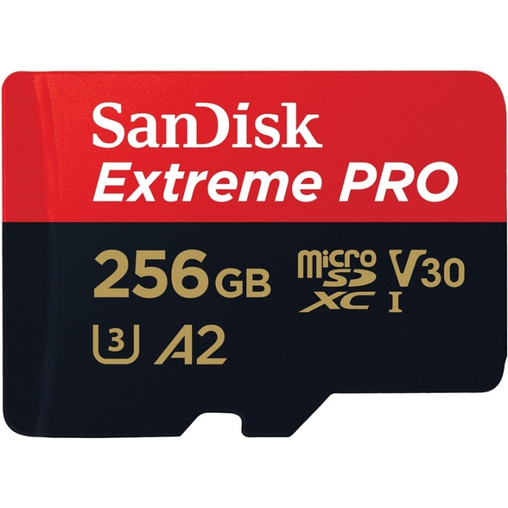 Sandisk Microsdxc Extreme Pro 256Gb 170Mb/S A2 C10 V30 U3 i gruppen HEMELEKTRONIK / Lagringsmedia / Minneskort / Micro SD/HC/XC hos TP E-commerce Nordic AB (38-72191)