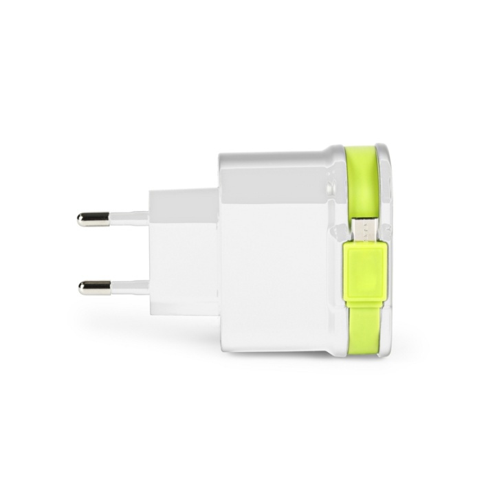 Sweex Väggladdare 3-Utgångar 3 A 2 x USB / Micro USB Vit/Grön i gruppen SMARTPHONE & SURFPLATTOR / Laddare & Kablar / Väggladdare / Väggladdare microUSB hos TP E-commerce Nordic AB (38-72304)