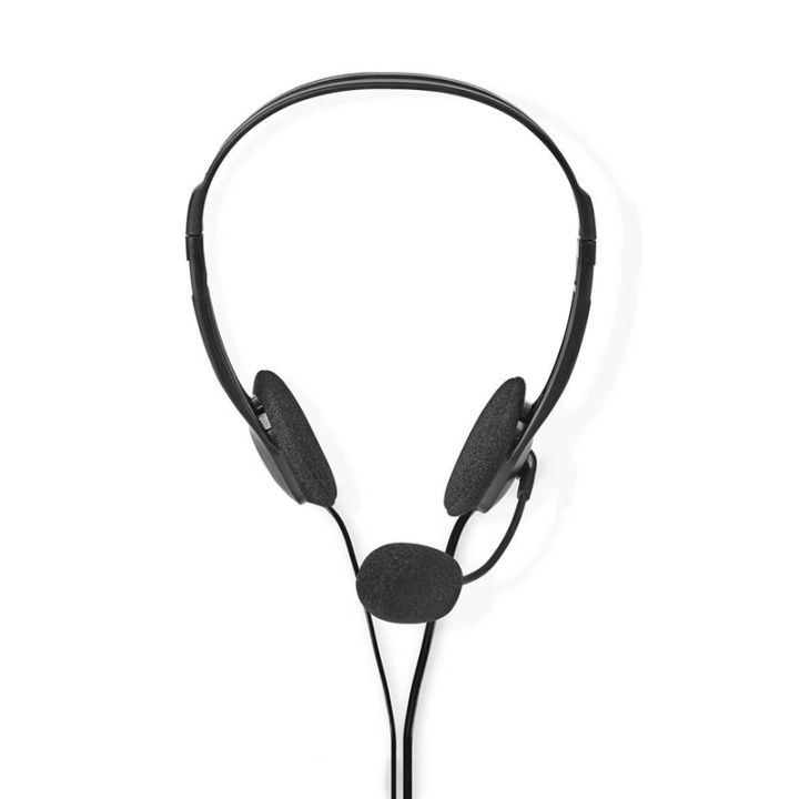 Nedis PC headset | On-Ear | Stereo | 2x 3.5 mm | Vikbara Mikrofon | Svart i gruppen DATORER & KRINGUTRUSTNING / Datortillbehör / Headset hos TP E-commerce Nordic AB (38-72721)