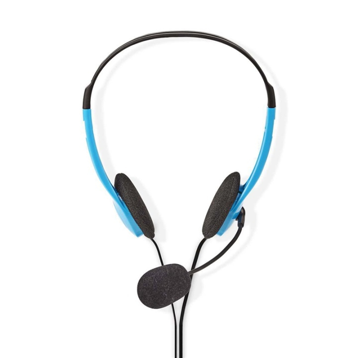 Nedis PC headset | On-Ear | Stereo | 2x 3.5 mm | Vikbara Mikrofon | Blå i gruppen DATORER & KRINGUTRUSTNING / Datortillbehör / Headset hos TP E-commerce Nordic AB (38-72722)