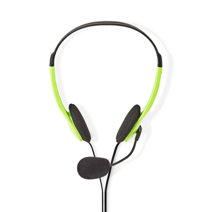 Nedis PC headset | On-Ear | Stereo | 2x 3.5 mm | Vikbara Mikrofon | Grön i gruppen DATORER & KRINGUTRUSTNING / Datortillbehör / Headset hos TP E-commerce Nordic AB (38-72723)