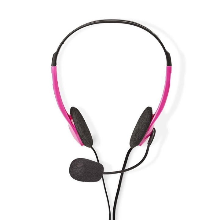 Nedis PC headset | On-Ear | Stereo | 2x 3.5 mm | Vikbara Mikrofon | Rosa i gruppen DATORER & KRINGUTRUSTNING / Datortillbehör / Headset hos TP E-commerce Nordic AB (38-72724)