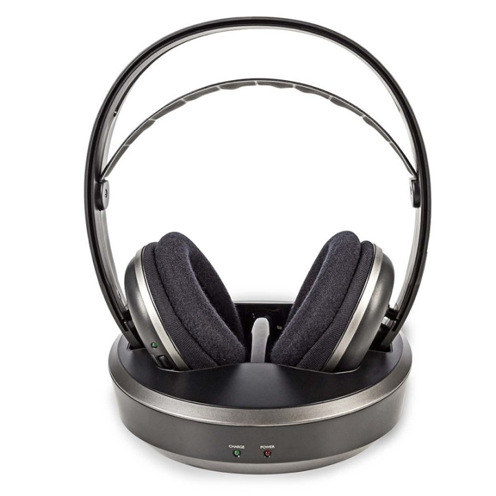 Nedis Trådlösa TV-hörlurar | RF | Over-Ear | Maximal batteritid: 11 timmar | 100 m | Digitalt ljud | Batteri docka | Silver / Svart i gruppen HEMELEKTRONIK / Ljud & Bild / Hörlurar & Tillbehör / Hörlurar hos TP E-commerce Nordic AB (38-72728)