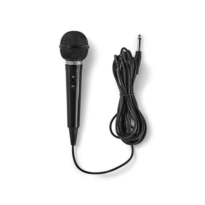Nedis Trådad Mikrofon | Kardioid | Fast kabel | 5.00 m | 80 Hz - 12 kHz | 600 Ohm | -75 dB | På / av-knapp | ABS | Svart i gruppen HEMELEKTRONIK / Ljud & Bild / Handhållna mikrofoner hos TP E-commerce Nordic AB (38-72738)