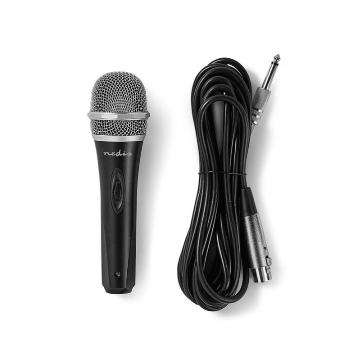 Riktad dynamisk svart mikrofon i metall i gruppen HEMELEKTRONIK / Ljud & Bild / Handhållna mikrofoner hos TP E-commerce Nordic AB (38-72742)