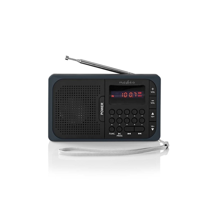 FM-radio | 3.6 W | USB-port och microSD-kortplats | Svart/grå i gruppen HEMELEKTRONIK / Ljud & Bild / Hemmabio, HiFi & Bärbart / Radio & Väckarklockor / Radio hos TP E-commerce Nordic AB (38-72770)