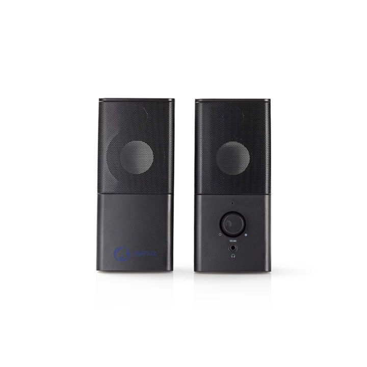 Nedis Gaming högtalare | Högtalarkanaler: 2.0 | USB ström | 3.5 mm Hane | 18 W | Utan Belysning | Volymkontroll | Anslutningsutgång: 1x 3,5 mm ljudutgång i gruppen DATORER & KRINGUTRUSTNING / Datortillbehör / Högtalare hos TP E-commerce Nordic AB (38-72921)