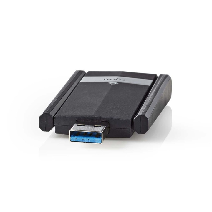 Nedis Nätverks dongle | Wi-Fi | AC1200 | 2.4/5 GHz (Dual Band) | USB3.0 | Wi-Fi hastighet total: 1200 Mbps | Windows 10 / Windows 7 / Windows 8 i gruppen DATORER & KRINGUTRUSTNING / Nätverk / Nätverkskort / USB Trådlösa hos TP E-commerce Nordic AB (38-72935)