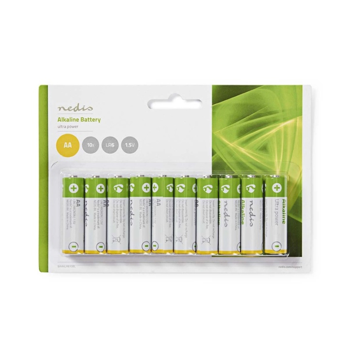 Nedis Alkaline Batteri AA | 1.5 V DC | 10-Pack i gruppen HEMELEKTRONIK / Batterier & Laddare / Batterier / AA hos TP E-commerce Nordic AB (38-72959)