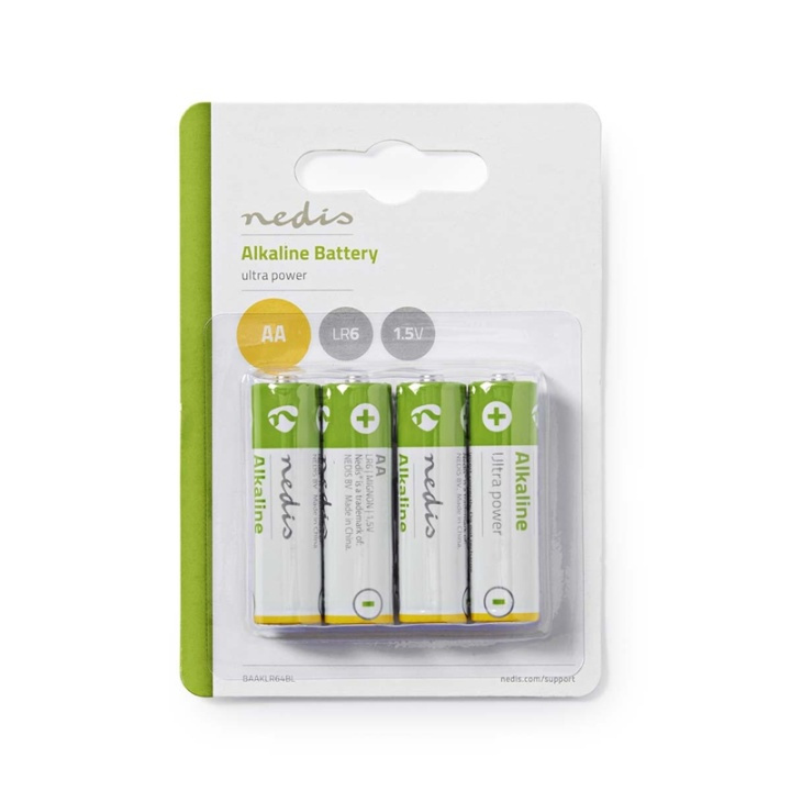 Nedis Alkaline Batteri AA | 1.5 V DC | 4-Pack i gruppen HEMELEKTRONIK / Batterier & Laddare / Batterier / AA hos TP E-commerce Nordic AB (38-72962)