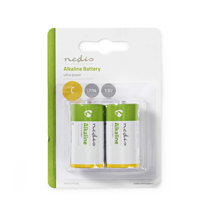 Nedis Alkaliskt batteri C | 1.5 V DC | 2-Pack i gruppen HEMELEKTRONIK / Batterier & Laddare / Batterier / Övriga hos TP E-commerce Nordic AB (38-72969)